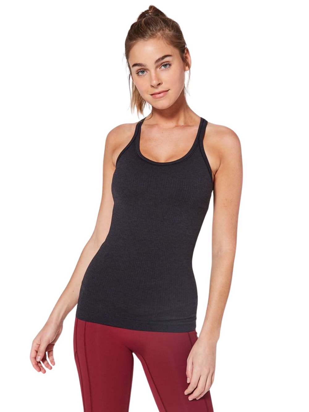 Lululemon Ebb To Street Tank II Size 8 Black | Ribbed Tank Top With Built-in Bra
